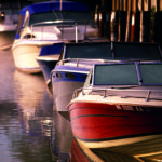 Boats in a Row at a Dock